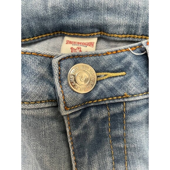 True Religion Women’s Section Slim Straight Y2K Jeans 28 Light Wash Denim - Picture 3 of 12